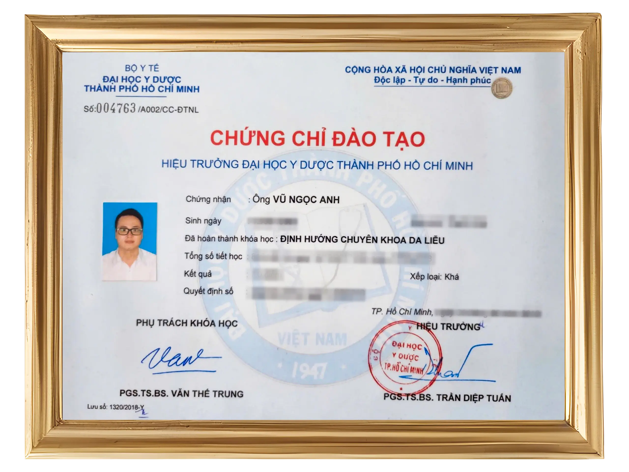 Chứng chỉ Bác sĩ Vũ Ngọc Anh 9